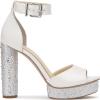 imageJessica Simpson Womens Everyn Platform SandalWhite Satin