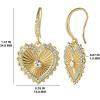 imageJessica Simpson Womens Heart Drop Earrings  GoldTone Heart Earrings with Rhinestones