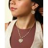 imageJessica Simpson Womens Heart Drop Earrings  GoldTone Heart Earrings with Rhinestones