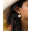 imageJessica Simpson Womens Heart Drop Earrings  GoldTone Heart Earrings with Rhinestones