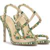 imageJessica Simpson Womens Jaycin Embellished Heeled SandalGreen Multi Jungle Jacquard