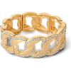 imageJessica Simpson Stretch Bracelet for Women  GoldTone Statement Bracelet with Rhinestone EmbellishmentsGold Links