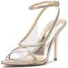 imageJessica Simpson Womens Novina PumpClearChampange Lucite