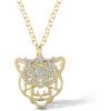 imageJessica Simpson Womens Tiger Necklace 17quot  2quot  GoldTone Tiger Pendant Necklace with Rhinestones
