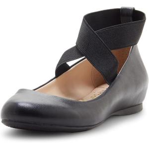 imageJessica Simpson Mandayss Womens PullOn CrissCross Ankle Ballet Flats ShoesBlack Sleek
