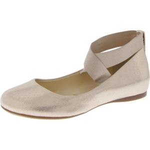 imageJessica Simpson Mandayss Womens PullOn CrissCross Ankle Ballet Flats ShoesChampagne