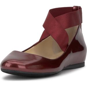 imageJessica Simpson Mandayss Womens PullOn CrissCross Ankle Ballet Flats ShoesOxblood
