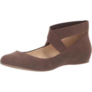 imageJessica Simpson Mandayss Womens PullOn CrissCross Ankle Ballet Flats ShoesSable