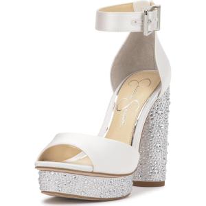 imageJessica Simpson Womens Everyn Platform SandalWhite Satin
