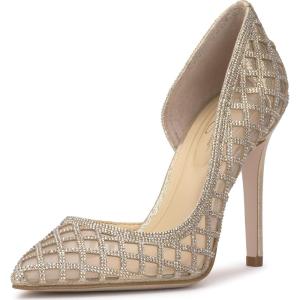 imageJessica Simpson Womens Prizma DOrsay PumpChampagne Shimmer Sand