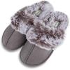 imageJessica Simpson Girls Comfy Slippers  Cute Faux Fur Slipon Shoes Memory Foam House SlipperGrey