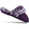 imageJessica Simpson Girls Comfy Slippers  Cute Faux Fur Slipon Shoes Memory Foam House SlipperPurple
