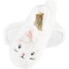 imageJessica Simpson Girls Cute and Cozy Plush Slip on House Slippers with Memory FoamWhite Bunny
