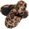 imageJessica Simpson Girls Plush Faux Fur Slip on House Slippers with Memory FoamLeopard