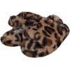 imageJessica Simpson Girls Plush Faux Fur Slip on House Slippers with Memory FoamLeopard
