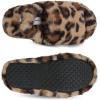 imageJessica Simpson Girls Plush Faux Fur Slip on House Slippers with Memory FoamLeopard