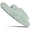 imageJessica Simpson Girls Plush Faux Fur Slip on House Slippers with Memory FoamMint