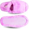 imageJessica Simpson Girls Plush Faux Fur Slip on House Slippers with Memory FoamPurple