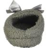 imageJessica Simpson UnisexChild Plush Marshmallow Slide on House Slipper Clog with Memory FoamGrey Satin Bow