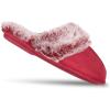 imageJessica Simpson Womens Comfy Faux Fur House Slipper Scuff Memory Foam Slip on AntiSkid SoleBurgundy