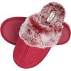 imageJessica Simpson Womens Comfy Faux Fur House Slipper Scuff Memory Foam Slip on AntiSkid SoleBurgundy