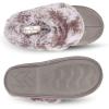 imageJessica Simpson Womens Comfy Faux Fur House Slipper Scuff Memory Foam Slip on AntiSkid SoleGrey