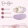 imageJessica Simpson Womens Comfy Faux Fur House Slipper Scuff Memory Foam Slip on AntiSkid SoleLilac