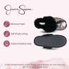 imageJessica Simpson Womens Comfy Faux Fur House Slipper Scuff Memory Foam Slip on AntiSkid SoleMulticolor Sequin