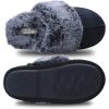 imageJessica Simpson Womens Comfy Faux Fur House Slipper Scuff Memory Foam Slip on AntiSkid SoleNavy