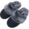 imageJessica Simpson Womens Comfy Faux Fur House Slipper Scuff Memory Foam Slip on AntiSkid SoleNavy