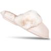 imageJessica Simpson Womens Comfy Faux Fur House Slipper Scuff Memory Foam Slip on AntiSkid SolePink
