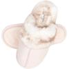 imageJessica Simpson Womens Comfy Faux Fur House Slipper Scuff Memory Foam Slip on AntiSkid SolePink