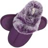 imageJessica Simpson Womens Comfy Faux Fur House Slipper Scuff Memory Foam Slip on AntiSkid SolePurple