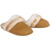 imageJessica Simpson Womens Comfy Faux Fur House Slipper Scuff Memory Foam Slip on AntiSkid SoleTan