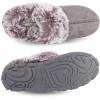 imageJessica Simpson Womens Faux Fur Clog  Comfy Furry Soft Indoor House Slippers with Memory FoamGrey