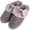 imageJessica Simpson Womens Faux Fur Clog  Comfy Furry Soft Indoor House Slippers with Memory FoamGrey
