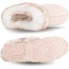 imageJessica Simpson Womens Faux Fur Clog  Comfy Furry Soft Indoor House Slippers with Memory FoamPink