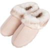 imageJessica Simpson Womens Faux Fur Clog  Comfy Furry Soft Indoor House Slippers with Memory FoamPink