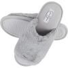 imageJessica Simpson Womens Plush Faux Fur Fuzzy Slide on Open Toe Slipper with Memory FoamGrey