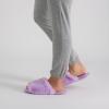 imageJessica Simpson Womens Plush Faux Fur Fuzzy Slide on Open Toe Slipper with Memory FoamLilac