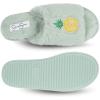 imageJessica Simpson Womens Plush Faux Fur Fuzzy Slide on Open Toe Slipper with Memory FoamMint