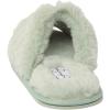 imageJessica Simpson Womens Plush Faux Fur Fuzzy Slide on Open Toe Slipper with Memory FoamMint