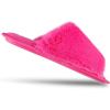 imageJessica Simpson Womens Plush Faux Fur Fuzzy Slide on Open Toe Slipper with Memory FoamNeon Pink