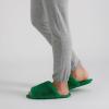 imageJessica Simpson Womens Plush Faux Fur Fuzzy Slide on Open Toe Slipper with Memory FoamSea Green