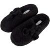 imageJessica Simpson Womens Plush Marshmallow Slide on House Slipper Clog with Memory FoamBlack