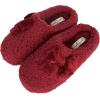 imageJessica Simpson Womens Plush Marshmallow Slide on House Slipper Clog with Memory FoamBurgundy