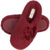 imageJessica Simpson Womens Plush Marshmallow Slide on House Slipper Clog with Memory FoamBurgundy