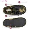 imageJessica Simpson Womens Plush Marshmallow Slide on House Slipper Clog with Memory FoamCamo