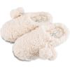 imageJessica Simpson Womens Plush Marshmallow Slide on House Slipper Clog with Memory FoamIvory Pom