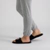imageJessica Simpson Womens Slideon Open Toe Memory Foam Slippers with Removable Velcro PatchesBlack